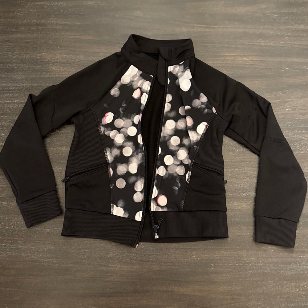 Avia Girls Full Zip Black Athletic Jacket 6/6X